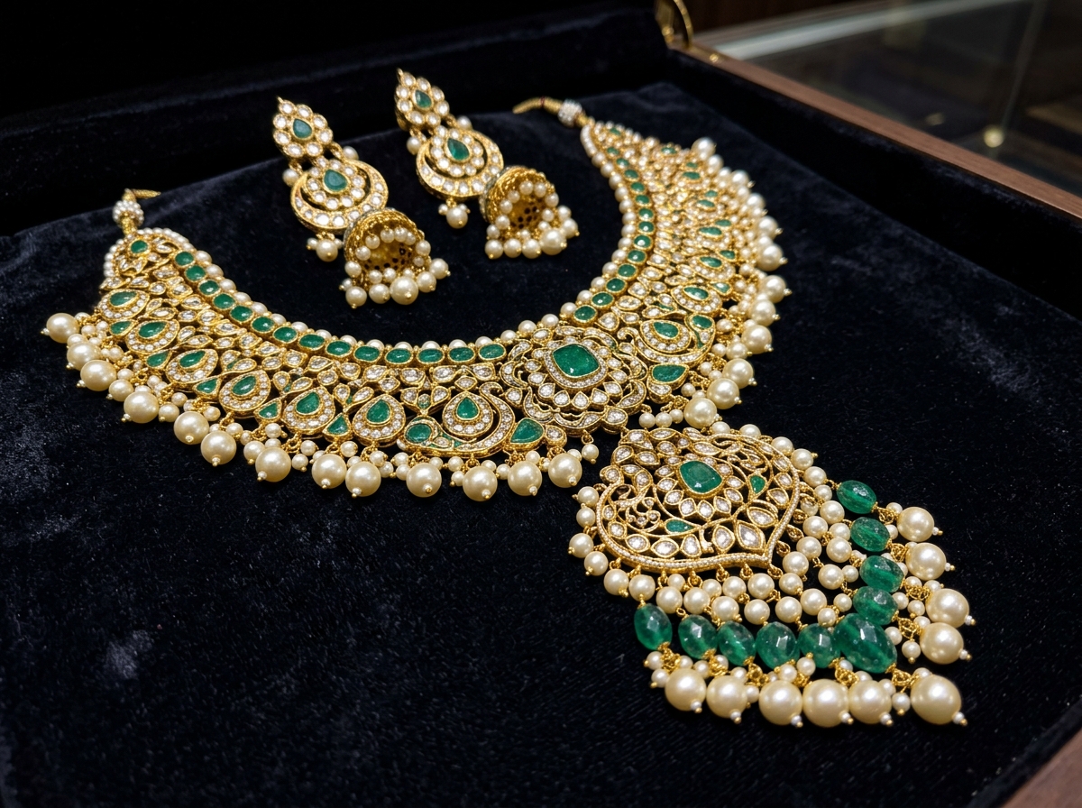 Seth Laxmi Narayan Jewellers Royal Indian Gold Necklace